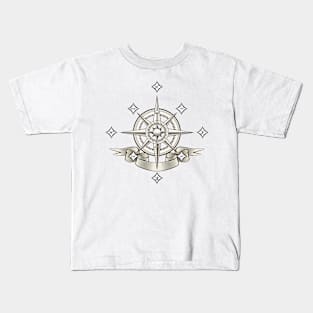 Retro Nautical Compass Rose Kids T-Shirt